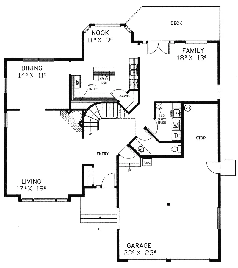 Contemporary House Plan First Floor - Elk Valley Contemporary Home 085D-0556 - Search House Plans and More