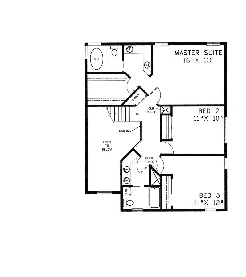 Contemporary House Plan Second Floor - Elk Valley Contemporary Home 085D-0556 - Search House Plans and More