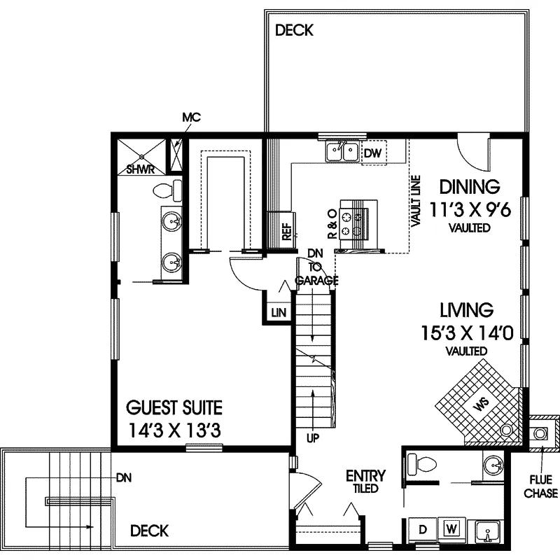Lowcountry House Plan First Floor - Salida Bay Coastal Style Home 085D-0637 - Shop House Plans and More
