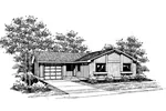 Country House Plan Front of Home - Curryville  Contemporary Home 085D-0639 - Search House Plans and More