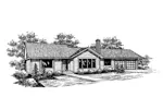 Ranch House Plan Front of Home - Timberwood Contemporary Home 085D-0658 - Shop House Plans and More