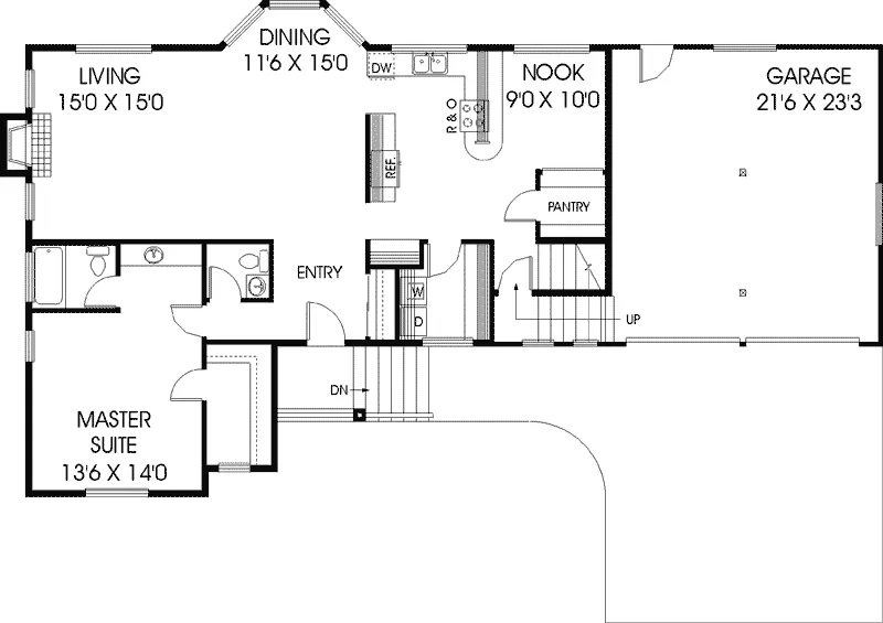 Country House Plan First Floor - Sakura Traditional Home 085D-0699 - Shop House Plans and More