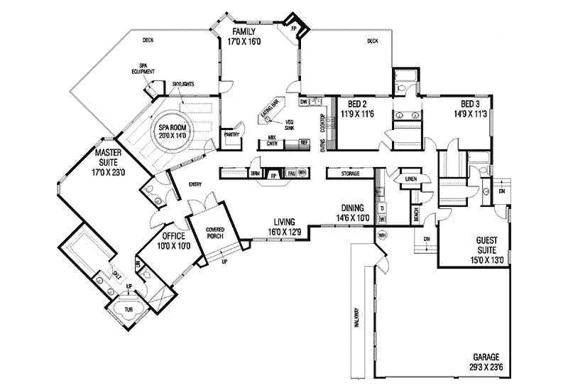 European House Plan First Floor - Petunia Place Luxury Home 085D-0742 - Shop House Plans and More