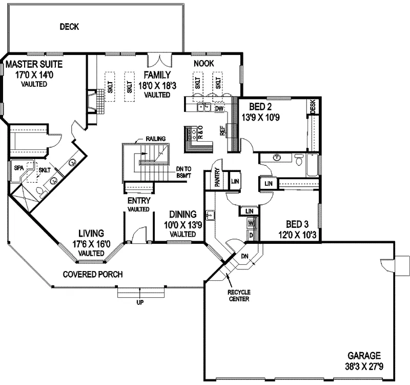 Country House Plan First Floor - Wandsworth Tudor Country Home 085D-0786 - Shop House Plans and More