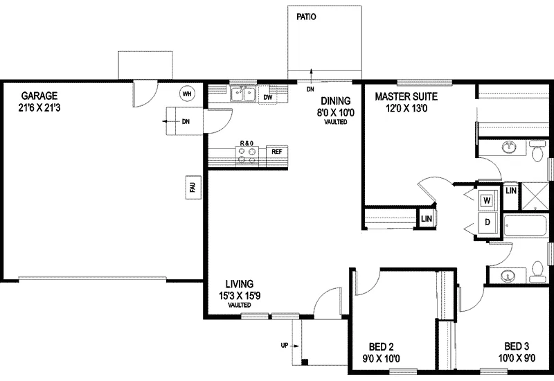 Ranch House Plan First Floor - Granite Ridge Country Home 085D-0793 - Search House Plans and More