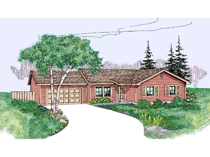Ranch House Plan Front of Home - Granite Ridge Country Home 085D-0793 - Search House Plans and More