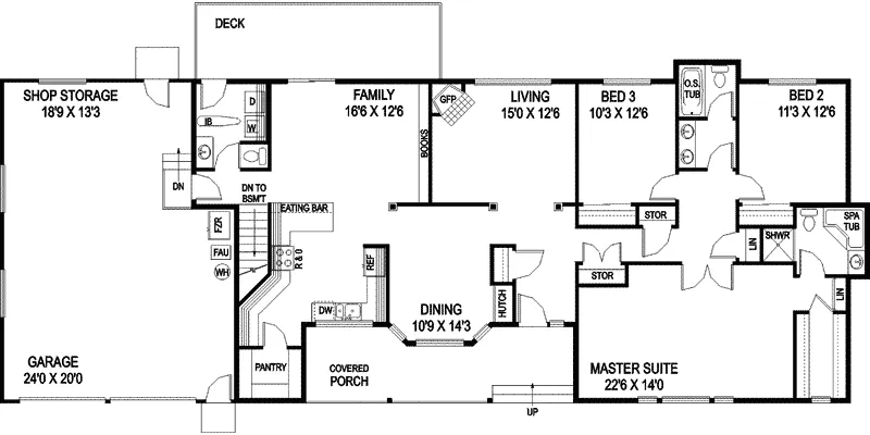 Tudor House Plan First Floor - Rodelle Woods Tudor Style Home 085D-0806 - Shop House Plans and More