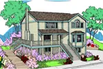 Country House Plan Front of Home - Katy Crest Beach Home 085D-0815 - Search House Plans and More