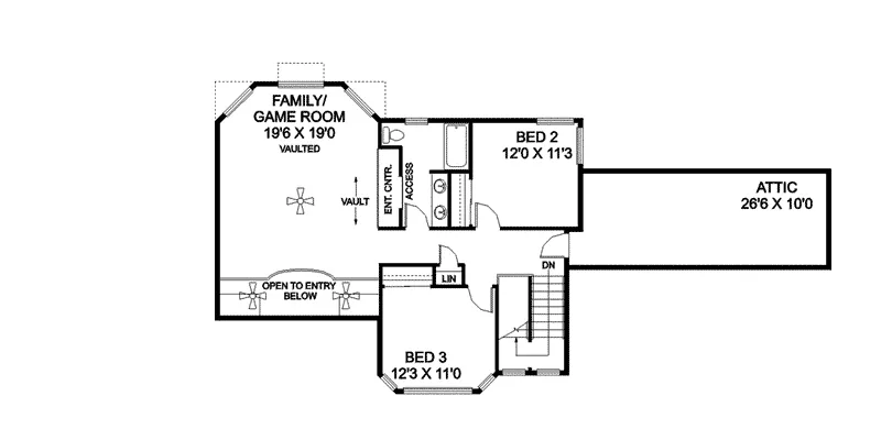 European House Plan Second Floor - Sayre Woods Mountain Home 085D-0816 - Shop House Plans and More
