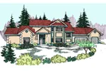 European House Plan Front of Home - Sayre Woods Mountain Home 085D-0816 - Shop House Plans and More