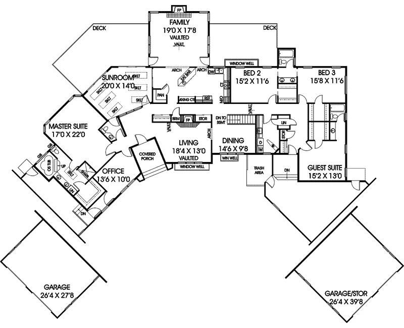Ranch House Plan First Floor - Vatterott Luxury Ranch Home 085D-0859 - Shop House Plans and More