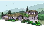 Craftsman House Plan Front of Home - Rosa Contemporary Home 085D-0885 - Shop House Plans and More