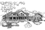 Ranch House Plan Front of Home - Schwartz Mill Country Home 085D-0933 - Shop House Plans and More