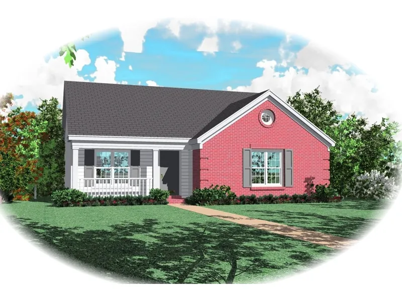 Country House Plan Front of Home - Mirage Place Ranch Home 087D-0008 - Shop House Plans and More