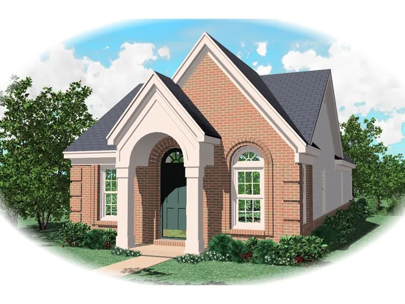 Neoclassical House Plan Front of Home - Hannafield Narrow Lot Home 087D-0013 - Search House Plans and More