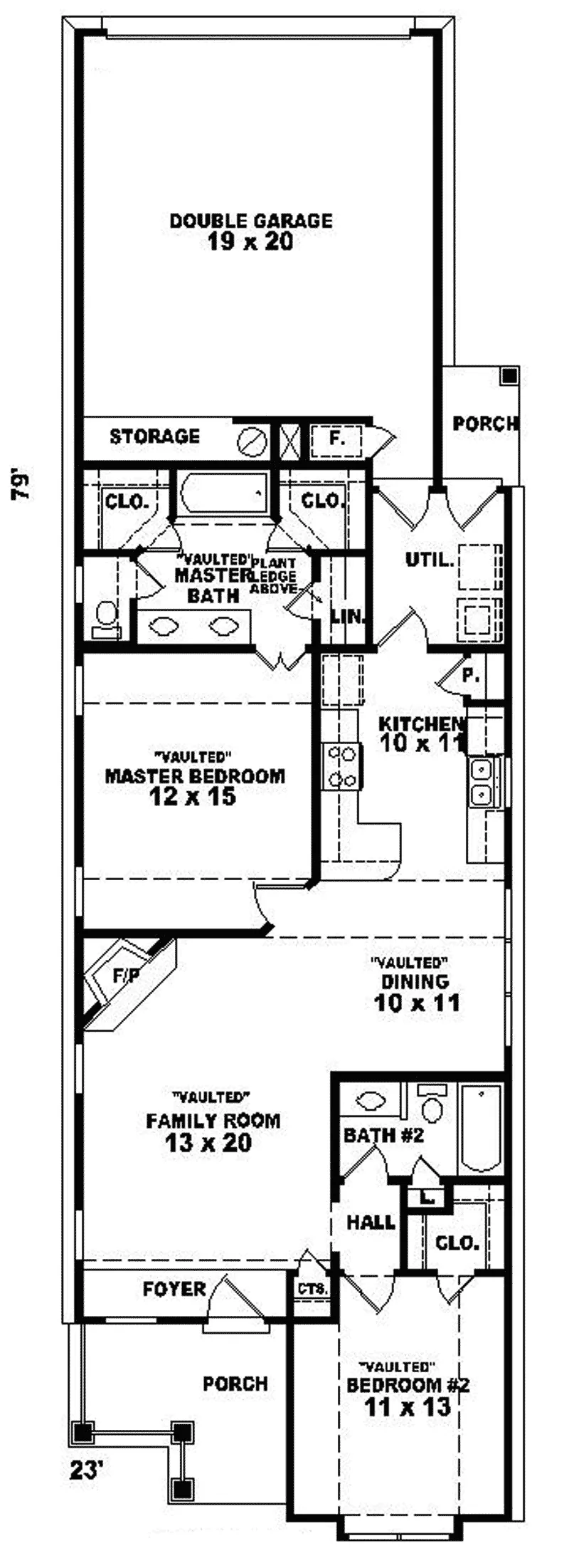Country House Plan First Floor - Hanshire Narrow Lot Home 087D-0018 - Search House Plans and More
