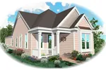 Country House Plan Front of Home - Hanshire Narrow Lot Home 087D-0018 - Search House Plans and More