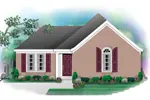 Traditional House Plan Front of Home - Cedarmoor Ranch Home 087D-0020 - Search House Plans and More