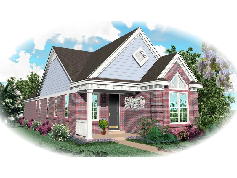 Country House Plan Front of Home - Jessica Narrow Lot Home 087D-0021 - Search House Plans and More