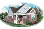 Country House Plan Front of Home - Jessica Narrow Lot Home 087D-0021 - Search House Plans and More
