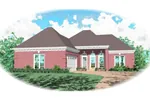 Traditional House Plan Front of Home - Dillman European Home 087D-0023 - Search House Plans and More