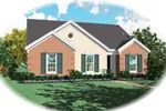 Southern House Plan Front of Home - Melana Point Ranch Home 087D-0026 - Shop House Plans and More