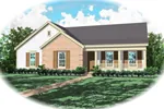 Traditional House Plan Front of Home - Axel Ranch Home 087D-0031 - Search House Plans and More