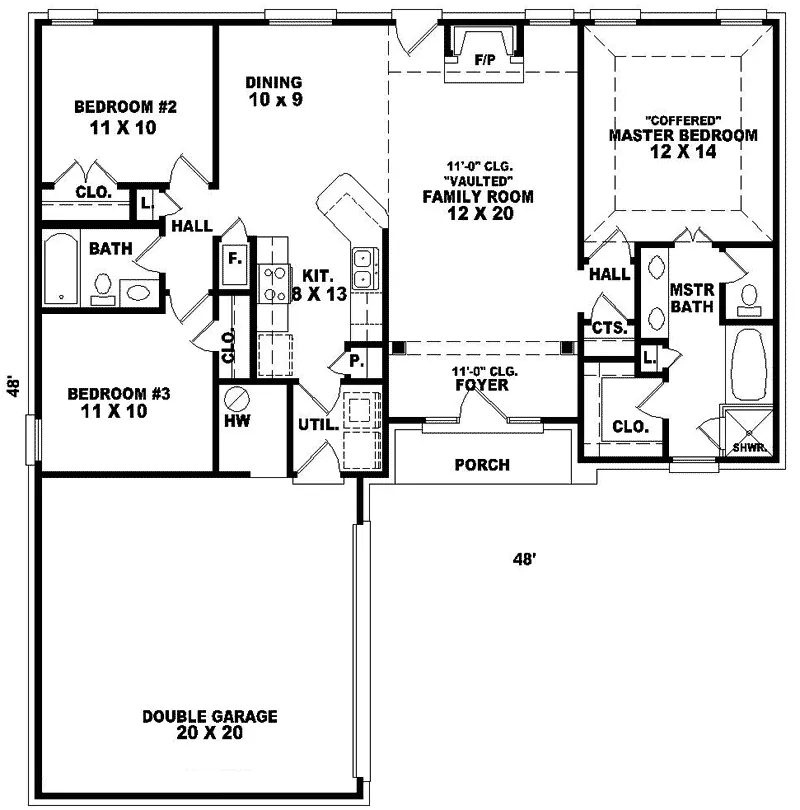 Southern House Plan First Floor - Mangrove Traditional Home 087D-0053 - Shop House Plans and More