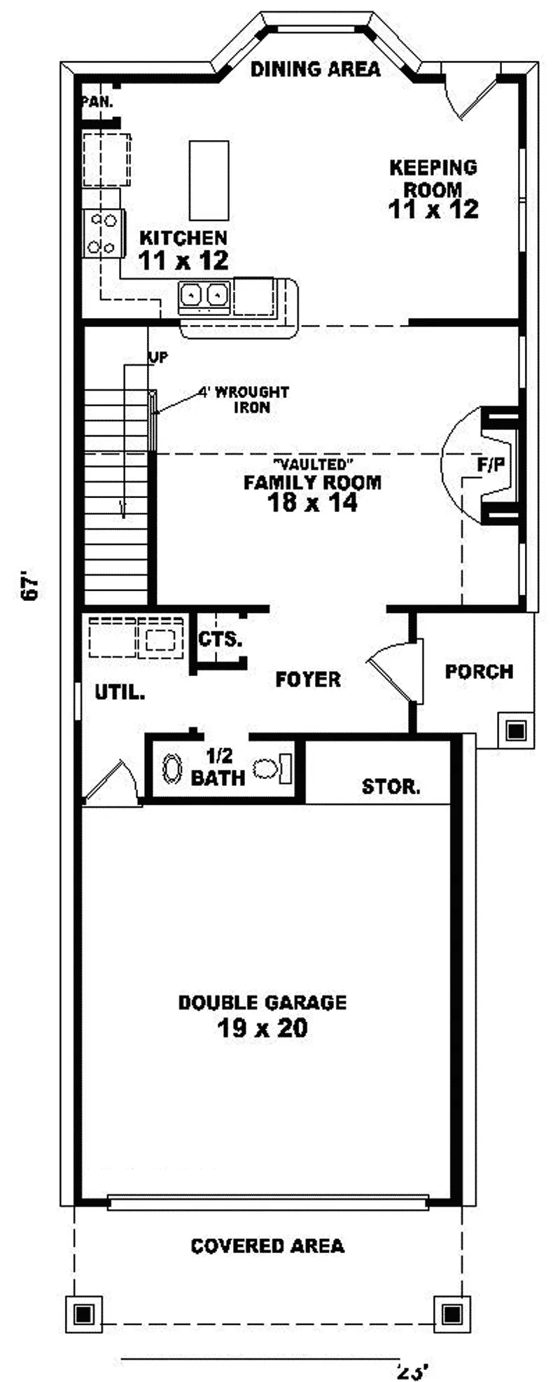 Traditional House Plan First Floor - Letitia Bay Coastal Home 087D-0070 - Shop House Plans and More