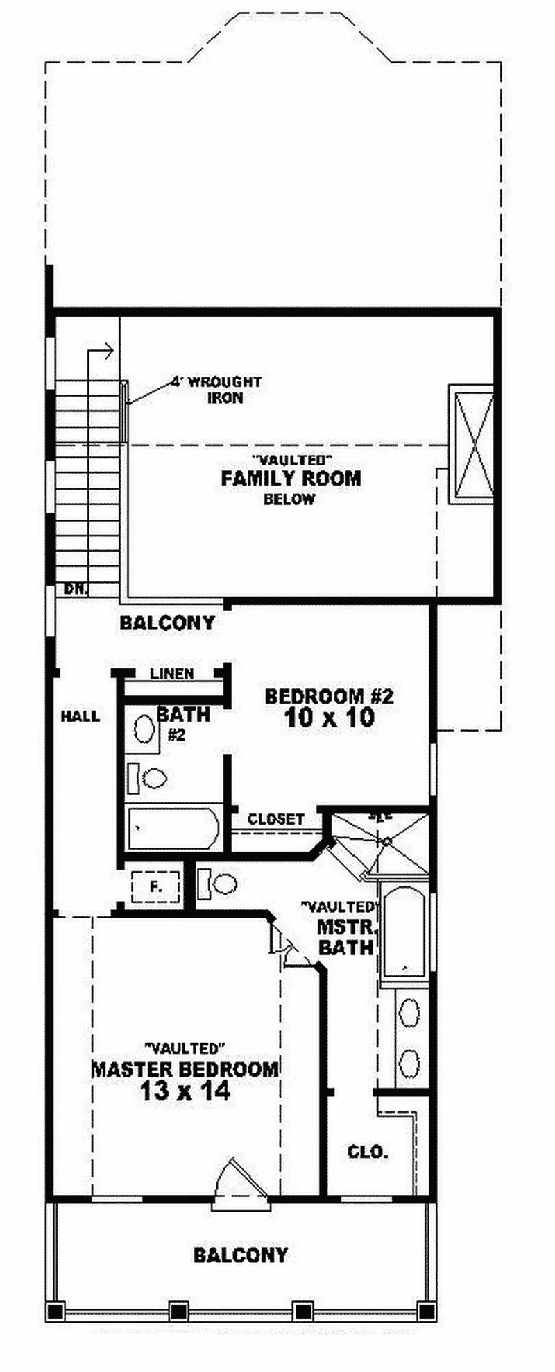 Traditional House Plan Second Floor - Letitia Bay Coastal Home 087D-0070 - Shop House Plans and More