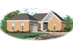 Neoclassical House Plan Front of Home - Saxton Ranch Home 087D-0076 - Shop House Plans and More