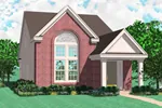 Large Arched Window Adds Immense Curb Appeal To This Narrow Lot