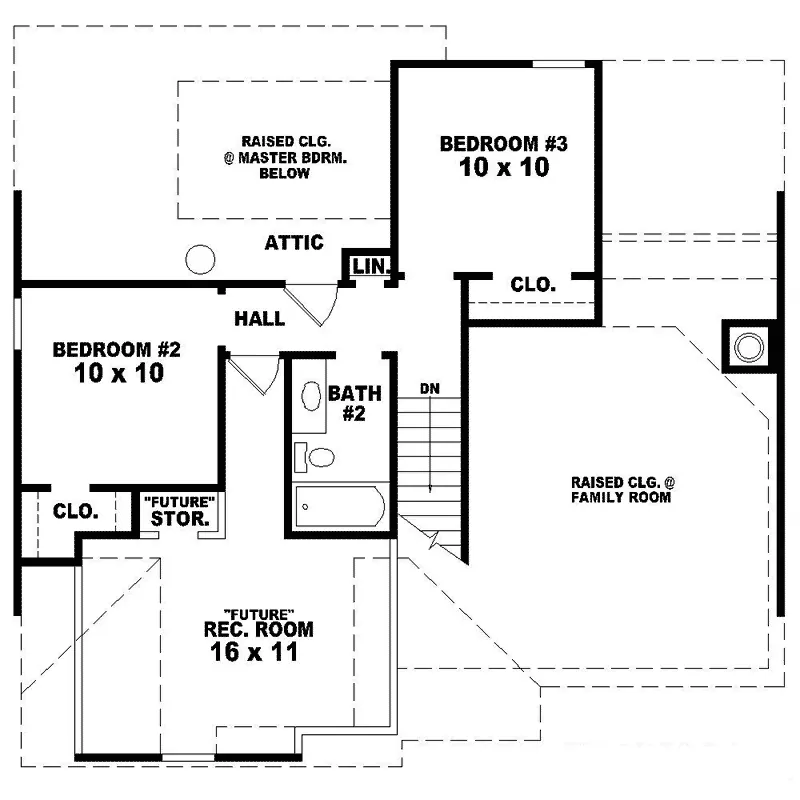 Country House Plan Second Floor - Haversham Crest Narrow Lot Home 087D-0097 - Search House Plans and More