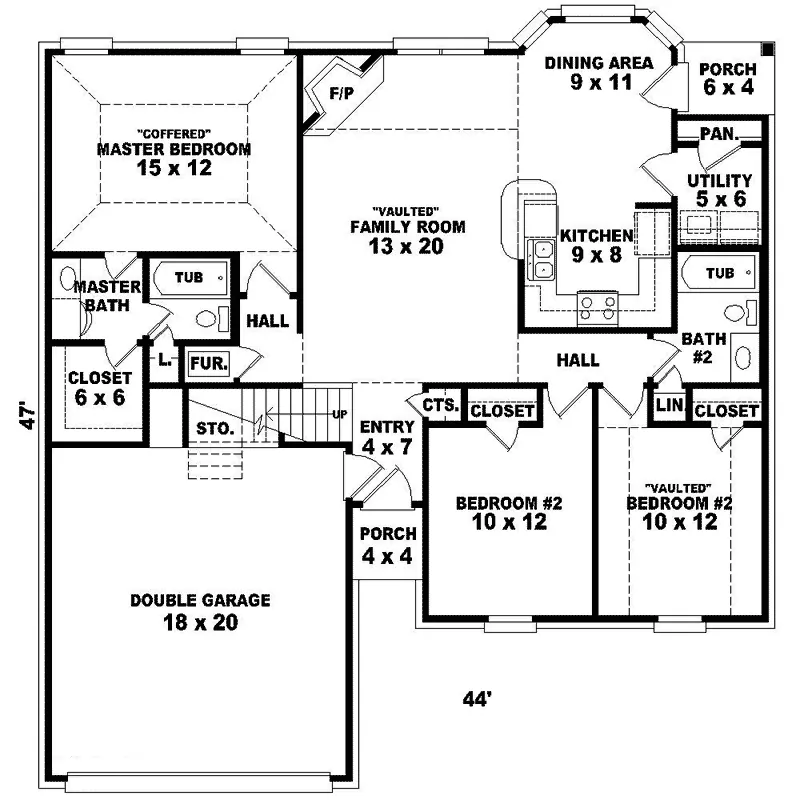 Country House Plan First Floor - Gravois Traditional Home 087D-0108 - Search House Plans and More