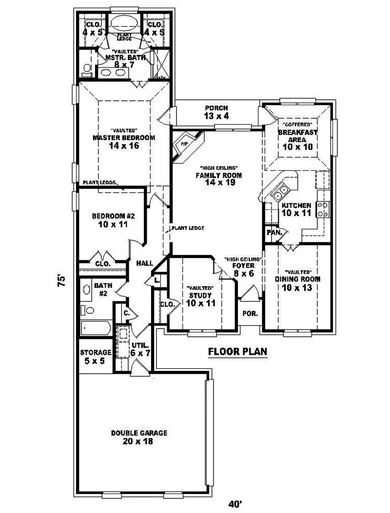 Southern House Plan First Floor - Alfonso Ranch Home 087D-0110 - Search House Plans and More