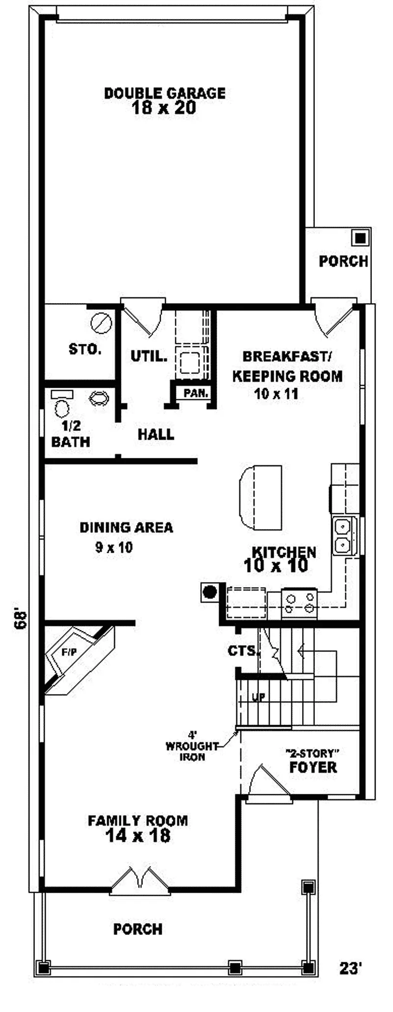 Country House Plan First Floor - Vernon Ferry Southern Home 087D-0116 - Shop House Plans and More
