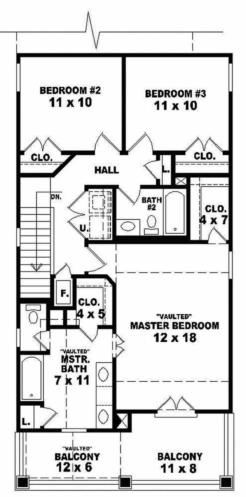 Cabin & Cottage House Plan Second Floor - Meadow Creek Southern Home 087D-0126 - Shop House Plans and More