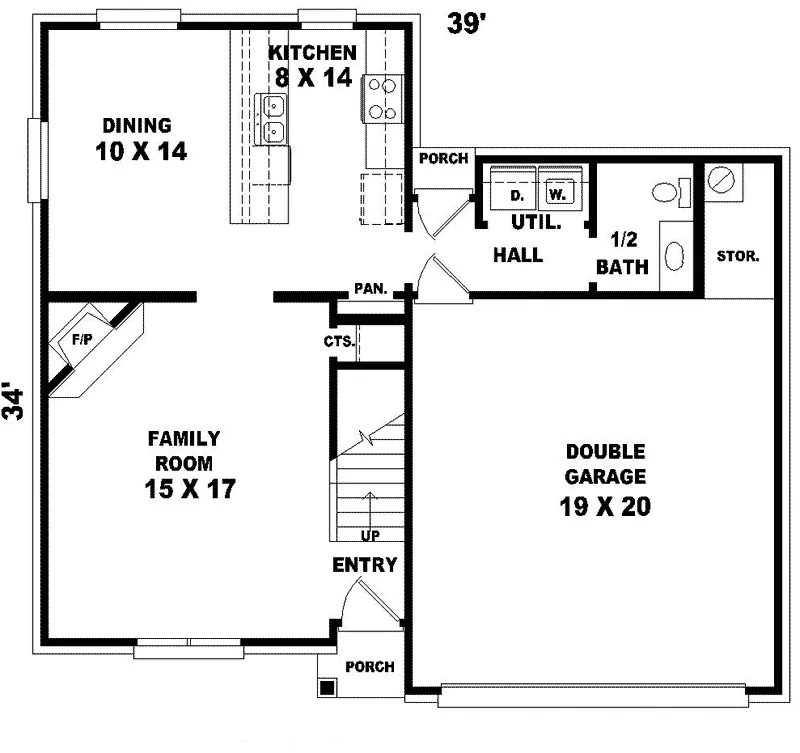 Country House Plan First Floor - Calcutta Crest Narrow Lot Home 087D-0131 - Search House Plans and More