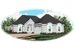 Ranch House Plan Front of Home - Mountaintrail Sunbelt Home 087D-0144 - Shop House Plans and More