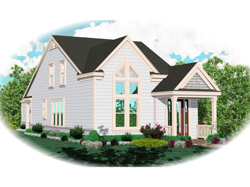 Country House Plan Front of Home - Morgan Acres Narrow Lot Home 087D-0146 - Shop House Plans and More