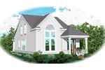 Neoclassical House Plan Front of Home - Peachwood Trail Narrow Lot Home 087D-0148 - Shop House Plans and More