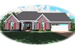 Ranch House Plan Front of Home - Darius Ranch Home 087D-0150 - Search House Plans and More