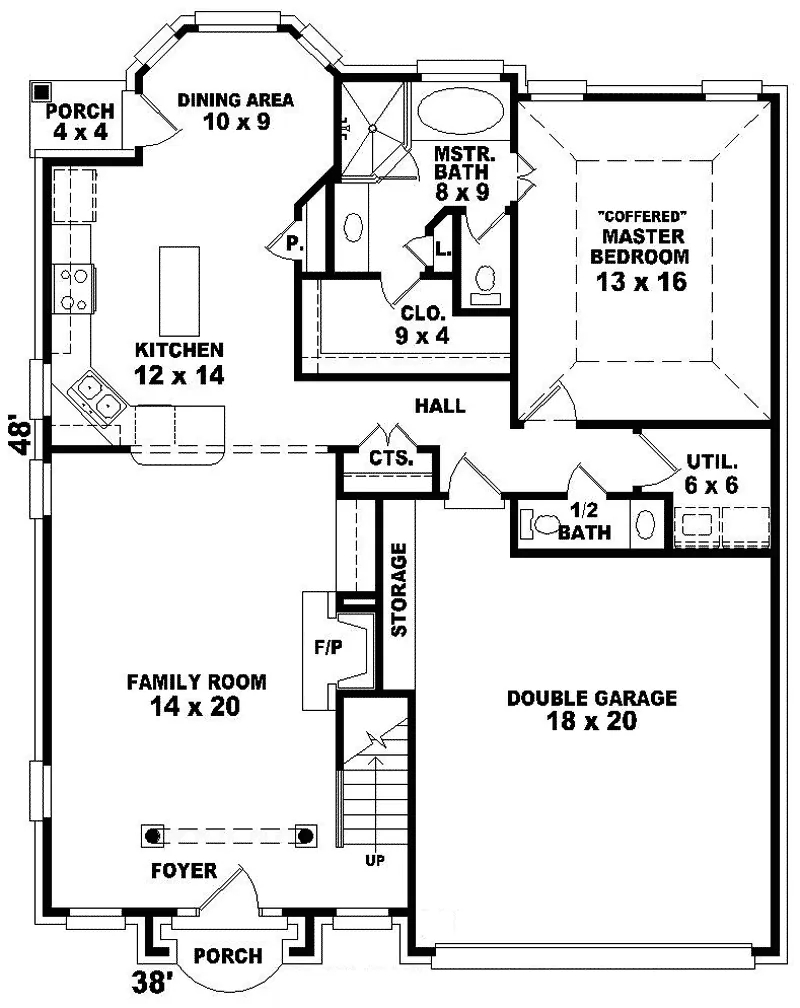 Colonial House Plan First Floor - Harper Run Traditional Home 087D-0283 - Search House Plans and More
