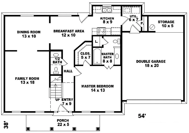 Country House Plan First Floor - Wickford Way Colonial Home 087D-0289 - Shop House Plans and More
