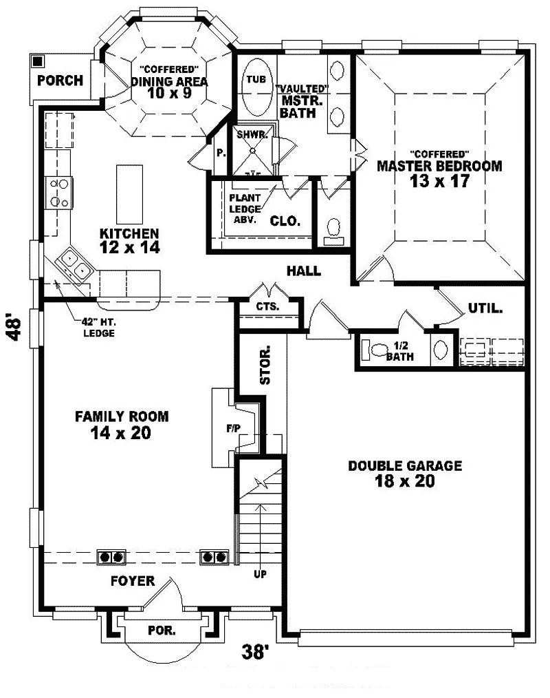 Traditional House Plan First Floor - Decker Traditional Home 087D-0295 - Search House Plans and More