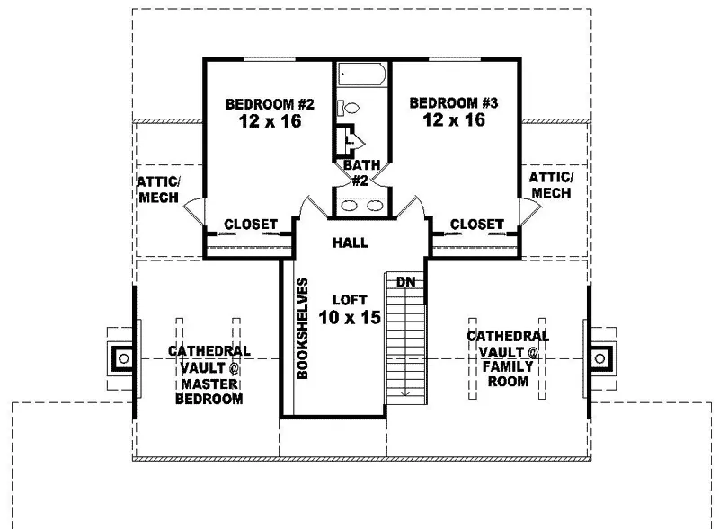 Country House Plan Second Floor - Lanes Prairie Country Home 087D-0300 - Shop House Plans and More