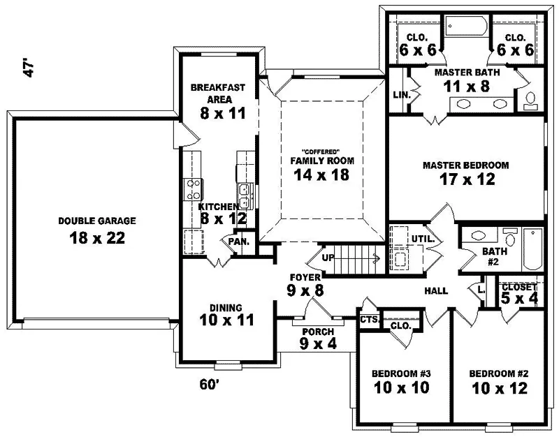 Traditional House Plan First Floor - Cupples Place Traditional Home 087D-0319 - Search House Plans and More