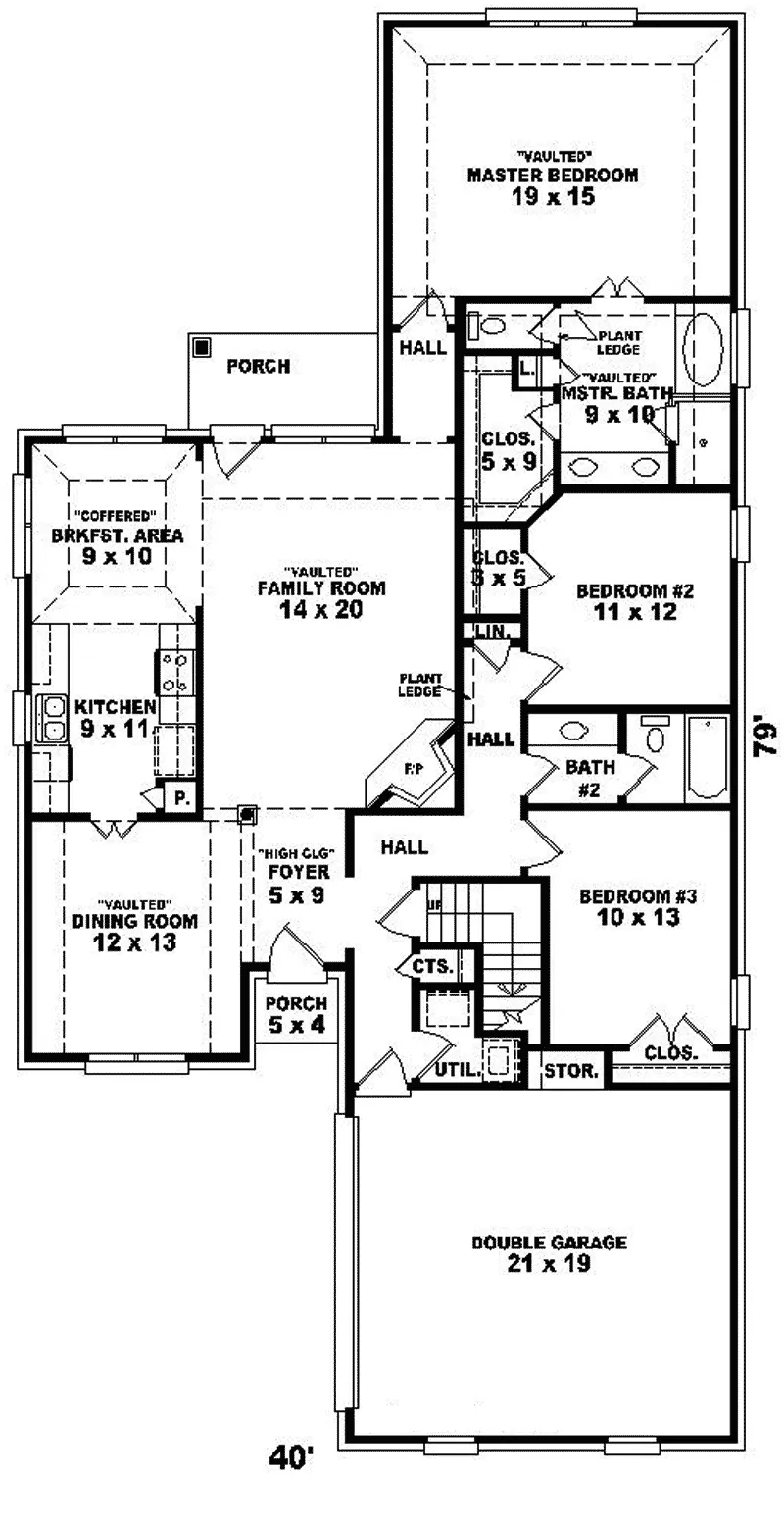 Traditional House Plan First Floor - Summer Meadow Traditional Home 087D-0321 - Shop House Plans and More