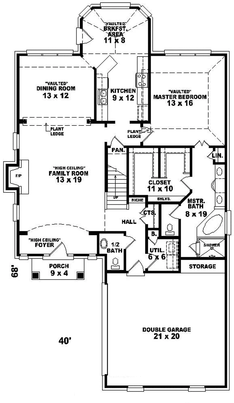Traditional House Plan First Floor - Deloire Country Craftsman Home 087D-0343 - Search House Plans and More