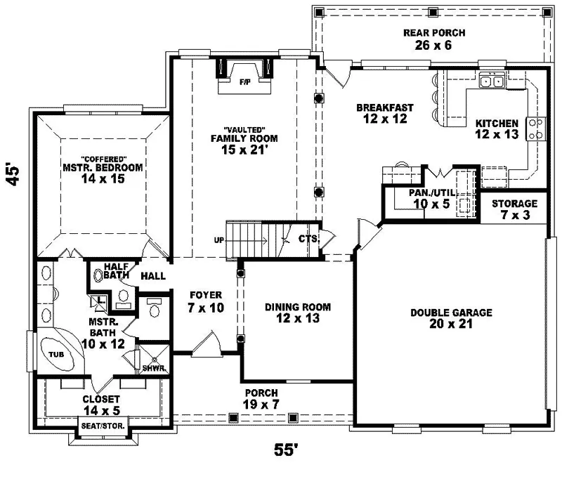 Country House Plan First Floor - Criswell Stylish Country Home 087D-0352 - Search House Plans and More